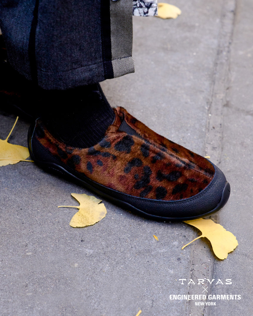 Tarvas x Engineered Garments - Leopard Faux Fur Wanderer