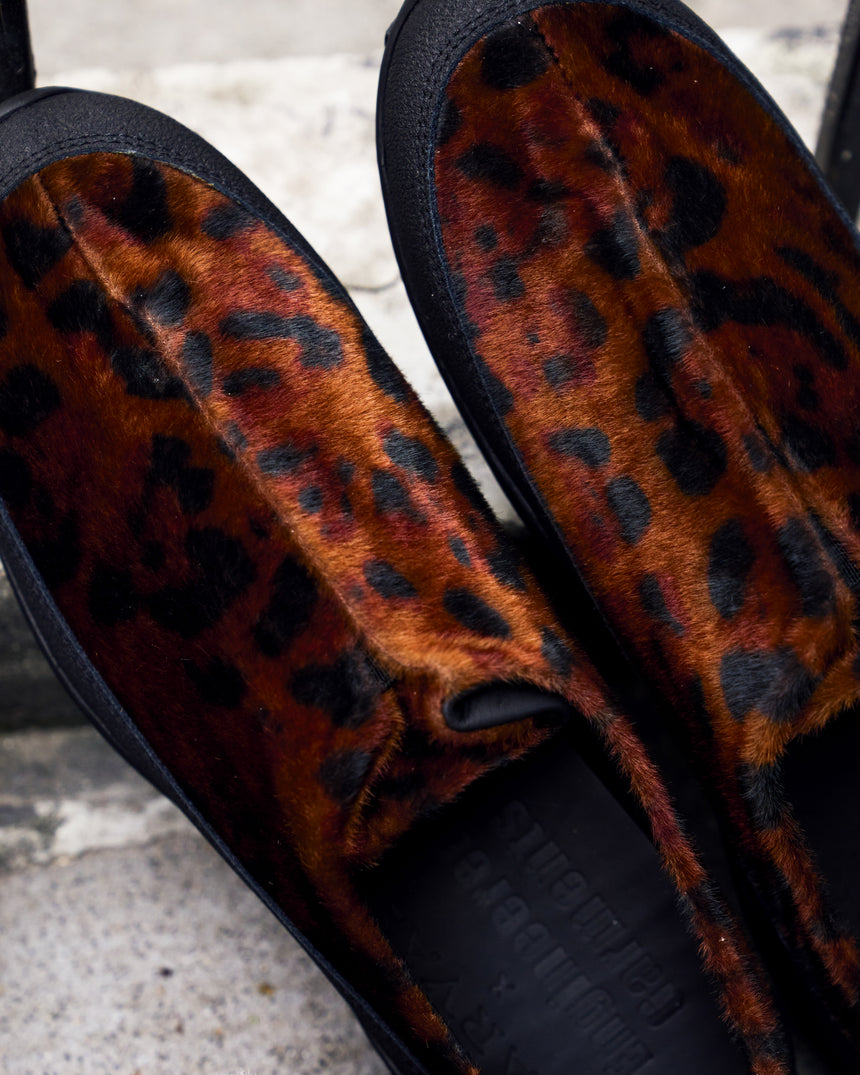 Tarvas x Engineered Garments - Leopard Faux Fur Wanderer